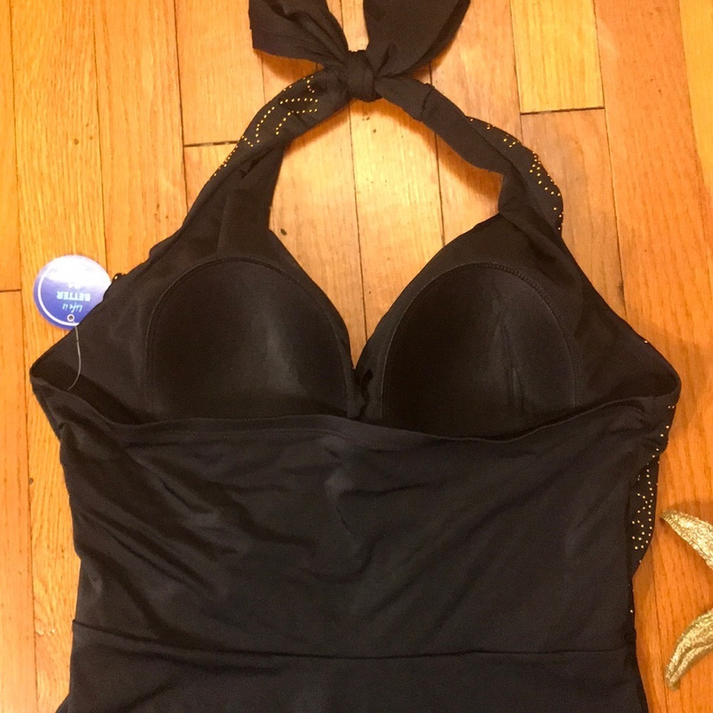 Nwt Swimsuits For All Studded Halter Swimsuit View 5